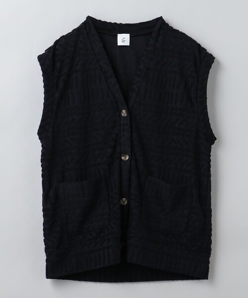 6（ロク）の「＜6(ROKU)＞PILE JACQUARD VEST/ベスト（ベスト）」 - WEAR