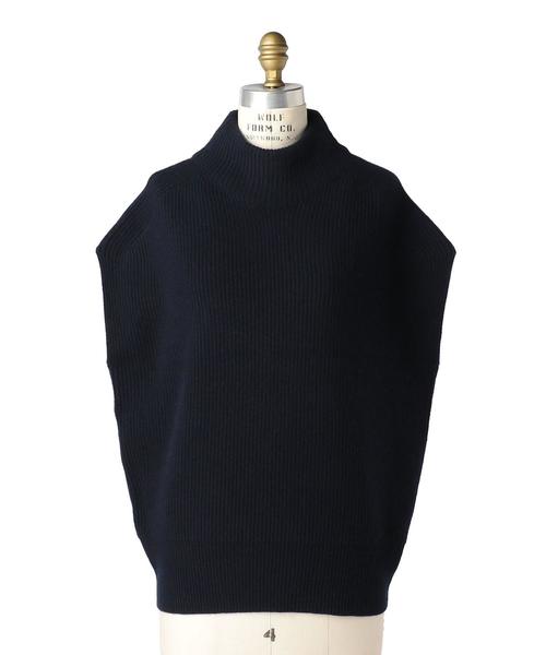 Drawer（ドゥロワー）の「Drawer 9G畦編みボトルネックノースリーブ