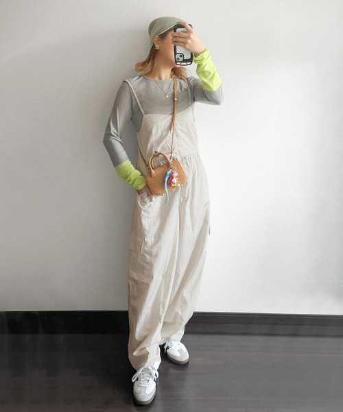 セール】フロントジップミリタリーサロペット（サロペット