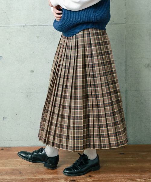 PAR ICI（パーリッシィ）の「タータンチェック プリーツスカート