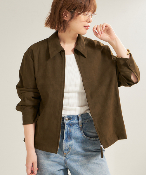 セール】《追加》R'IAM スウェードブルゾン（その他アウター）｜Plage