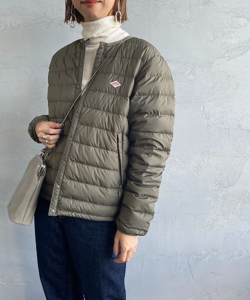 DANTON/ダントン] ナイロンタフタ ノーカラーインナーダウンジャケット