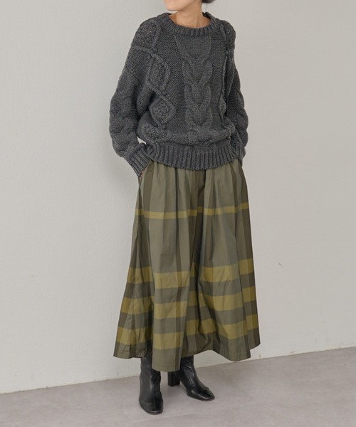 BEARDSLEY（ビアズリー）の「ビッグチェックタフタスカート：すぐにお