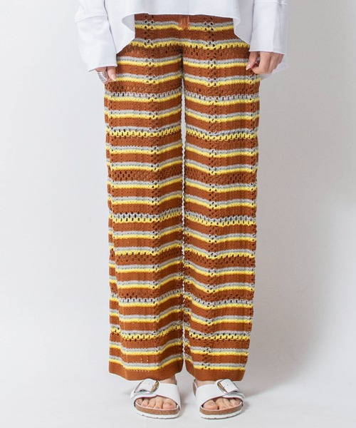 マルチボーダーニットパンツ | ジョンブル公式通販/JOHNBULL ONLINE STORE