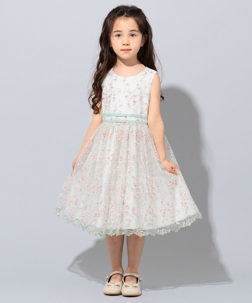 tocca bambini 花柄刺繍ピンクレースワンピース TOCCA子供用ドレス 120