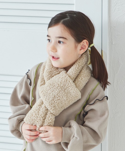 KAPITAL KOUNTRY リメイク マフラー／デニム × ニット × ボア KAPITAL