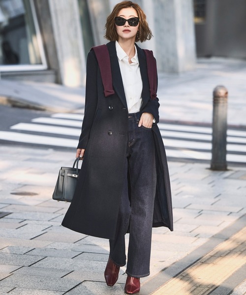 日本生地】フレア チェスターコート ｜ アウター / ウールコート / 尾