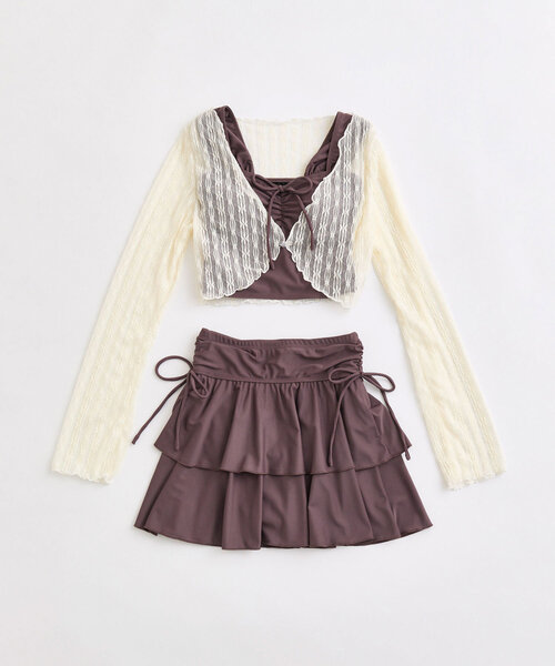 OLIVE des OLIVE（オリーブデオリーブ）の「レース羽織付リボンswim