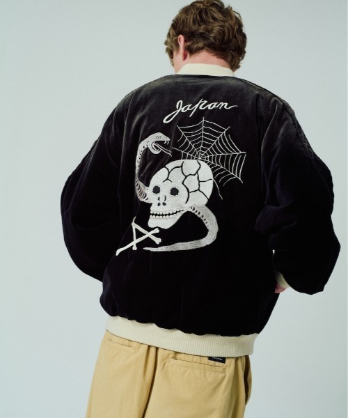 ADAMPATEK/アダムパテック】aged velour souvenir jacket ベロア