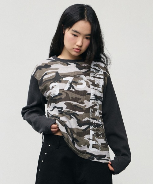 A'GEM/9 × .kom 『kaifai/カイファイ』Camo Waffle Long Sleeve /カモ
