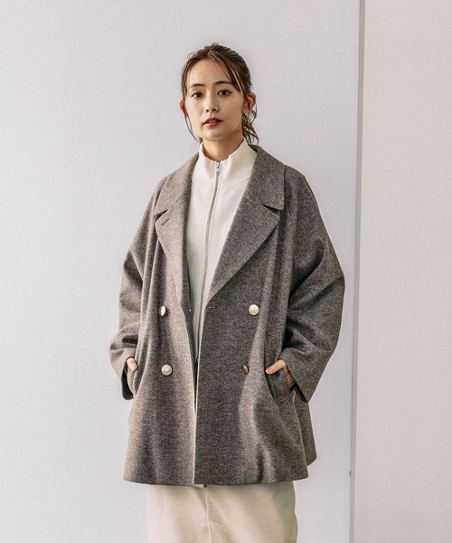 GLOBAL WORK（グローバルワーク）の「軽やかストレッチ衿2WAYコート