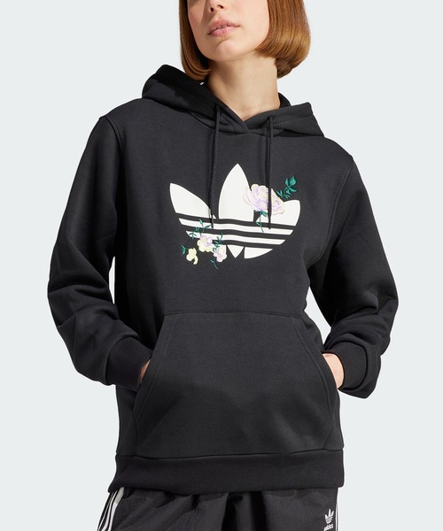 adidas（アディダス）の「フラワー刺しゅうパーカー / アディダス