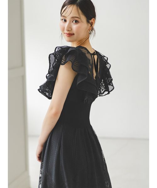 SNIDEL（スナイデル）の「バックデザインレースオケワンピース（ドレス