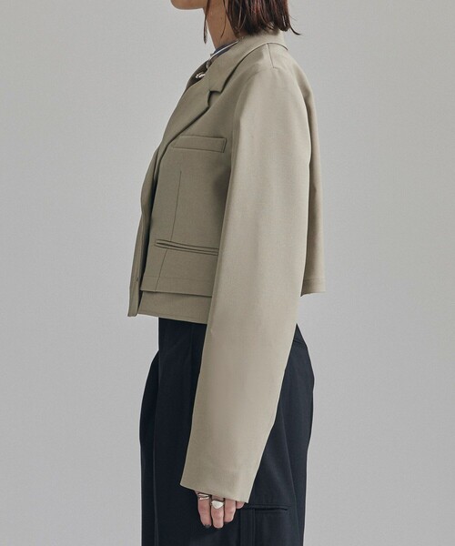 完売間近！】カーブアシメショートジャケット｜オケージョン