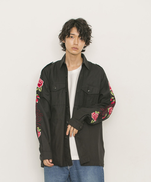 Iroquois（イロコイ）の「【Iroquois】REDROSE EMBROIDARY/薔薇刺繍