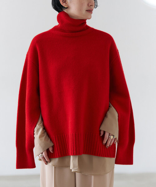 セール】ウールカシミヤニットタートルプルオーバー（ニット/セーター