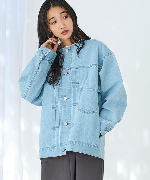 デニムノーカラージャケット（デニムジャケット）｜coen（コーエン）の