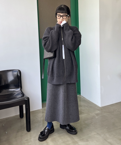 AP STUDIO（エーピーストゥディオ）の「new zip knit blouson（その他