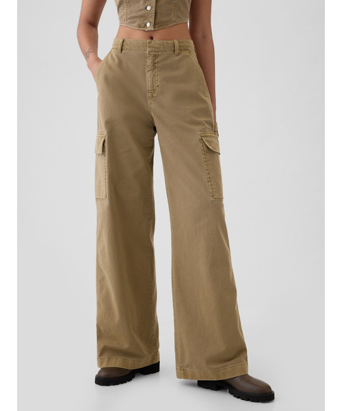 GAP（ギャップ）の「ローライズ カーゴ バギーカーキパンツ（カーゴ