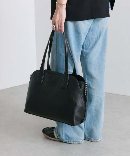 セール】スタッズ仕切りトートバッグ《SNSで問い合わせ多数！/本革/A4