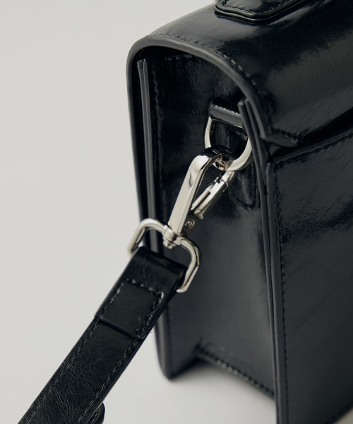 mi-企画】2wayショルダースクエアレザーバッグ（ショルダーバッグ