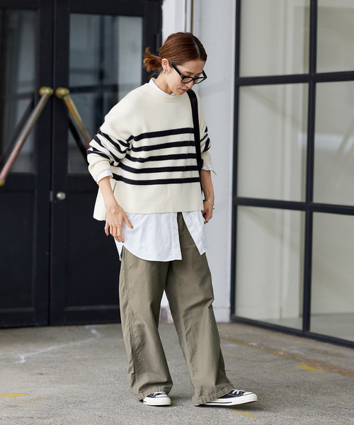 FRAMeWORK（フレームワーク）の「ムラバックサテンベイカーパンツ