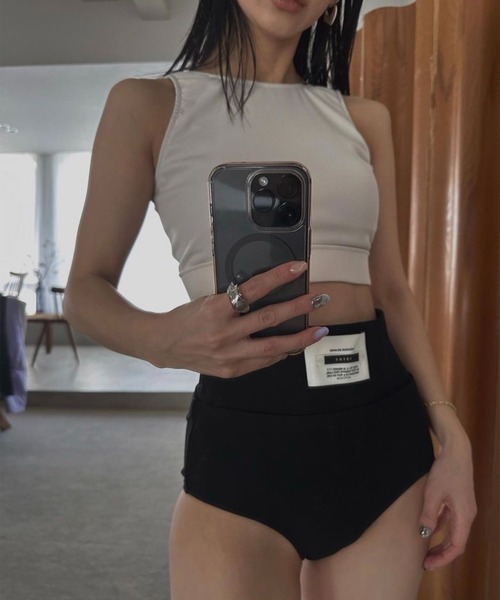 AMERI DOUBLE TAG TANK SWIM WEARブラック S Ameri（アメリ）の