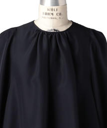 Drawer（ドゥロワー）の「Drawer シルクネイビーギャザーブラウス