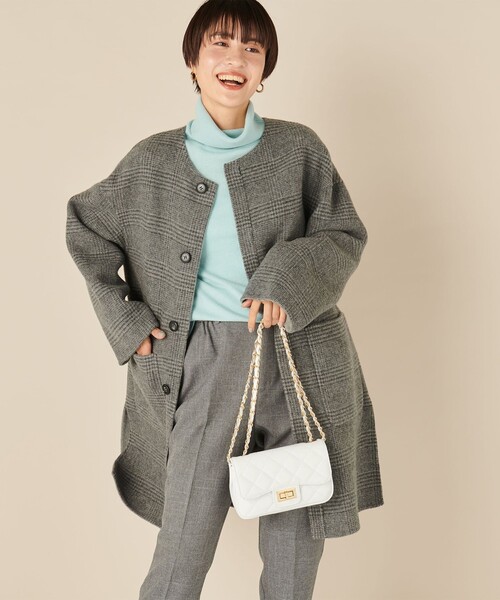 NOLLEY'S（ノーリーズ）の「リバーシブルハーフコート（ノーカラー