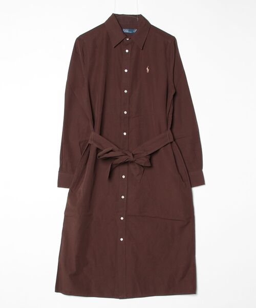 コットンリネン ベルテッド シャツドレス（シャツワンピース）｜POLO