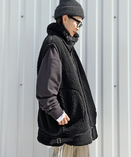 AP STUDIO（エーピーストゥディオ）の「【KURO/クロ】ボア B3 ベスト