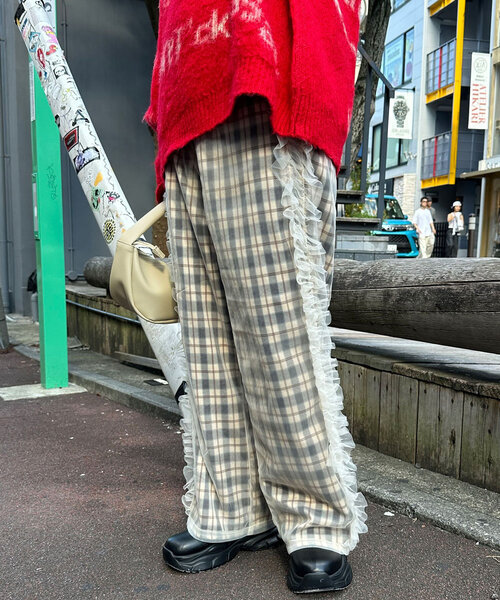 バヤコさんチェックキャミとパンツセット バヤコさんチェックキャミと