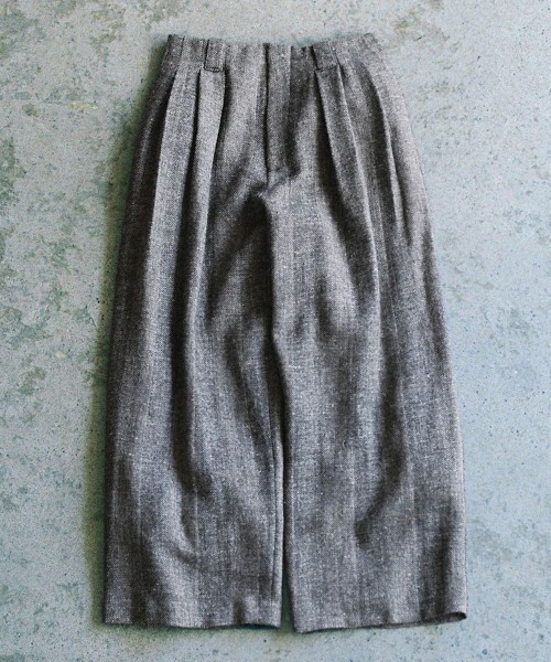 WOOL LINEN OXFORD BAGS（スラックス）｜LIDNM（リドム）の