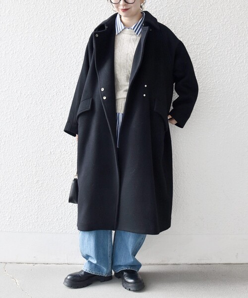 セール】SHIPS any: バルマカーン コクーン コート 25AW（ステンカラー