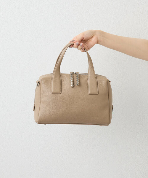 セール】《本革/ショルダー付き》スタッズボストンバッグ（ボストン