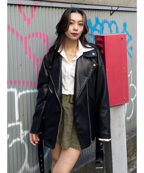 セール】ルーズシルエットライダース（ライダースジャケット）｜EVRIS