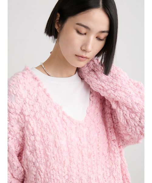 オーバーサイズVネックチャンキーニット（ニット/セーター