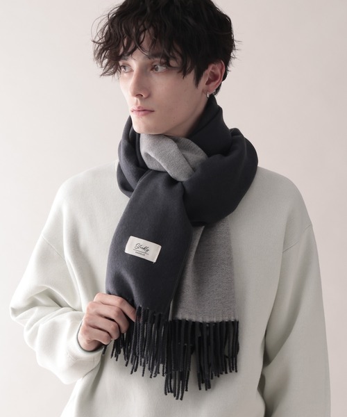 セール】【WASHABLE】REVERSIBLE CASHMERE TOUCH MUFFLER