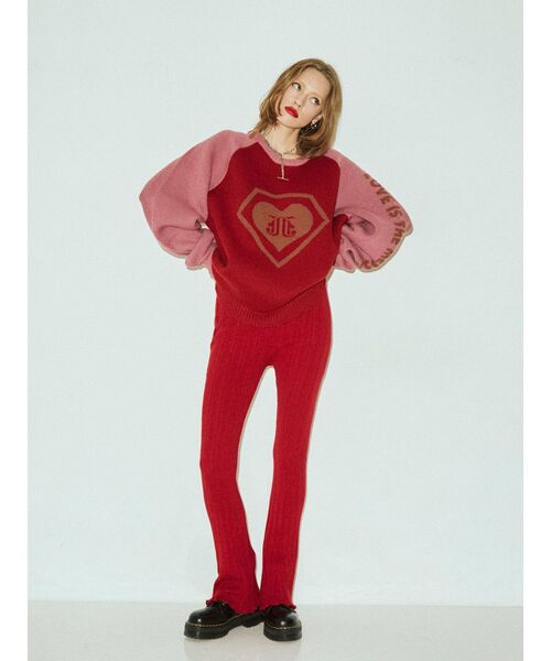 jouetie（ジュエティ）の「【コラボ】SUPER LOVERS ラグランニット