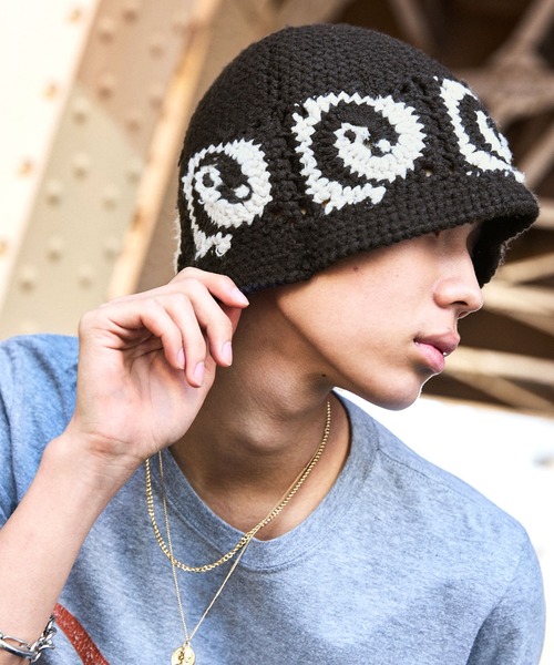 NYUDROP（ニュードロップ）の「【NYUDROP】YIN YANG LOGO KNIT BUCKET