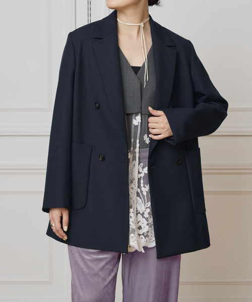 WEB限定】IENA LA BOUCLE 強撚サージテーラードジャケット（テーラード