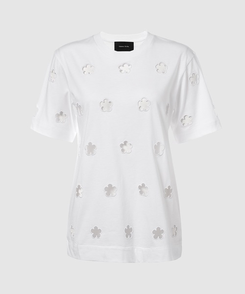 Simone Rocha（シモーネロシャ）の「SHORT SLEEVE FLOWER CUT-OUT T
