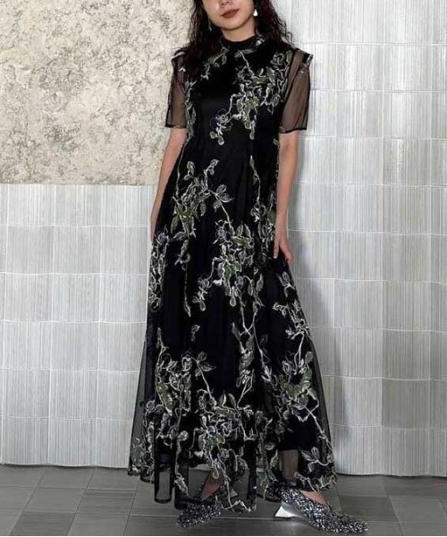 Ameri（アメリ）の「2WAY WILD ROSE CANVAS ART DRESS（ドレス）」 - WEAR