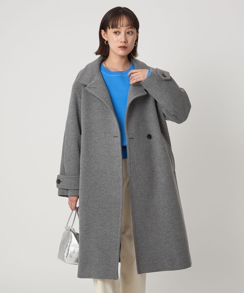 定価16万】ルブーケ LE bouquet ロングコート ヘリンボーン グレー