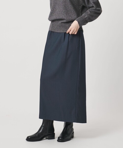 セール】2タック デニムライク ロングスカート ‐ウォッシャブル