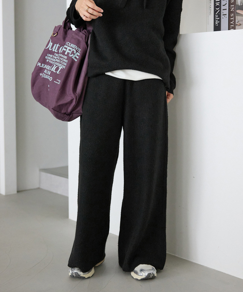 セットアップ対応可》エアリーワイドシルエットニットパンツ（その他