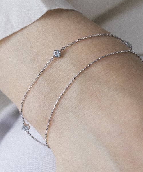 K10ホワイトゴールドブレスレット（ブレスレット）｜4℃（ヨンドシー