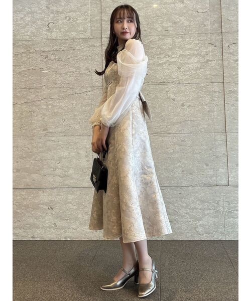 dazzlin（ダズリン）の「シアーベールセミフレアワンピース