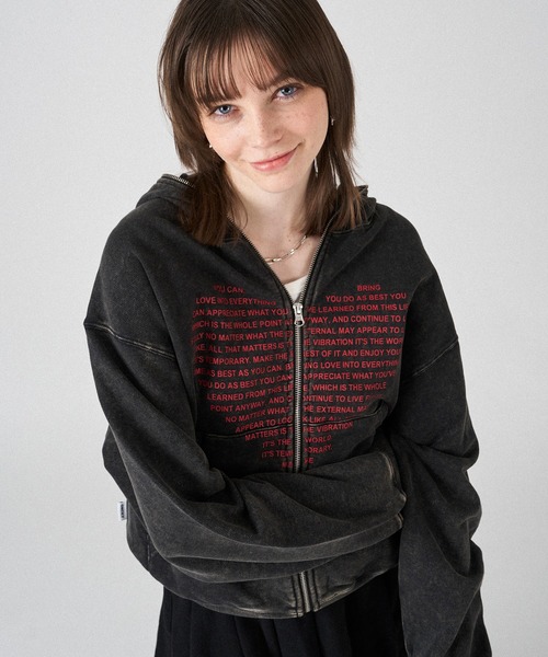 WISH FOR EVER × ONCILY 】HEART COLLAB FULL-ZIP HOODIE/ハートコラボ