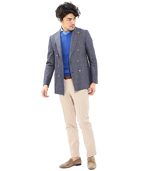 LARDINI（ラルディーニ）の「LARDINI / デニム ダブルブレストブレザー